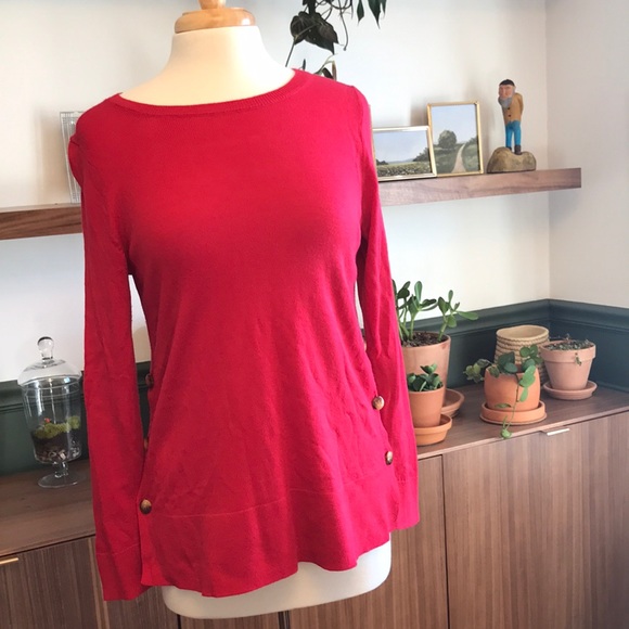 Loft Red Sweater - Picture 1 of 7